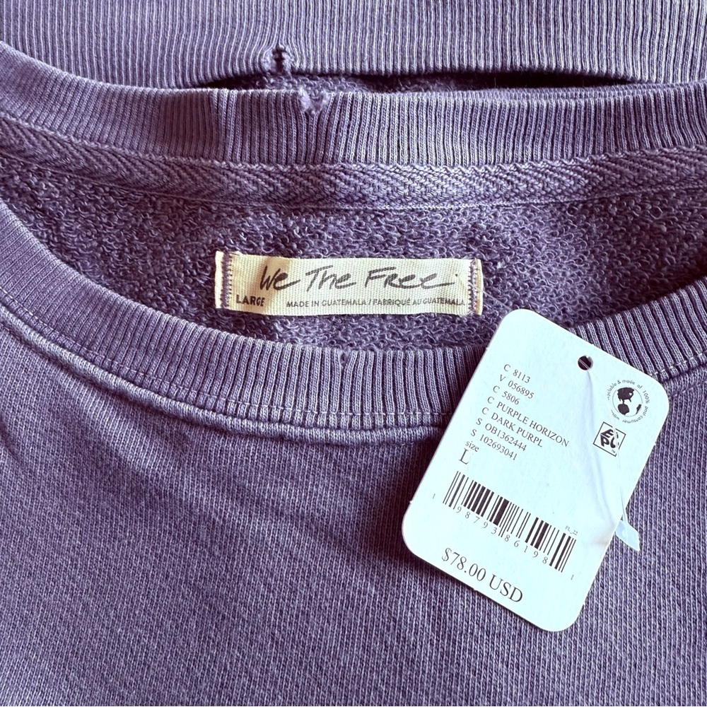 Free People Purple Sweatshirt - Picture 6 of 10